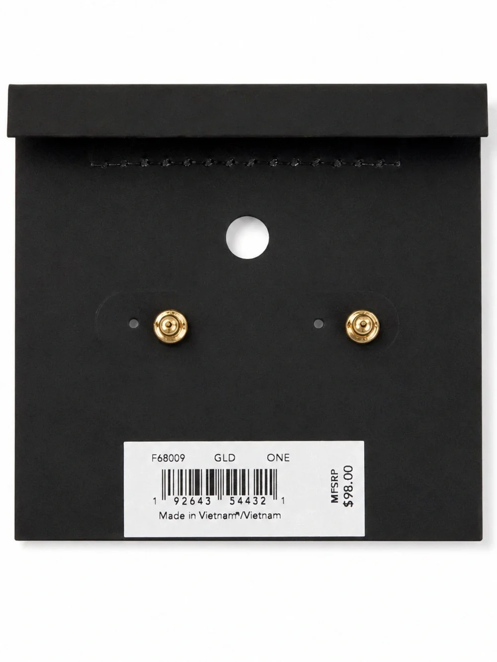COACH Gold-Tone Open Circle Halo Stud Earrings • BRAND NEW